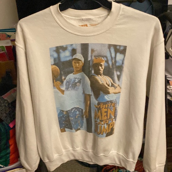 Men's medium white men can't jump crewneck sweatshirt - Picture 5 of 5